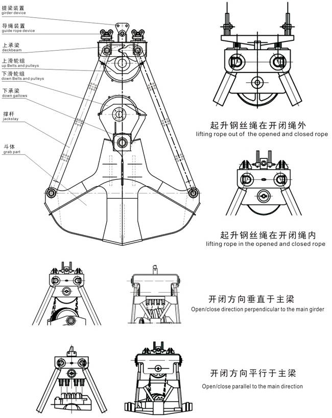 U型四繩抓斗圖紙參數(shù)2